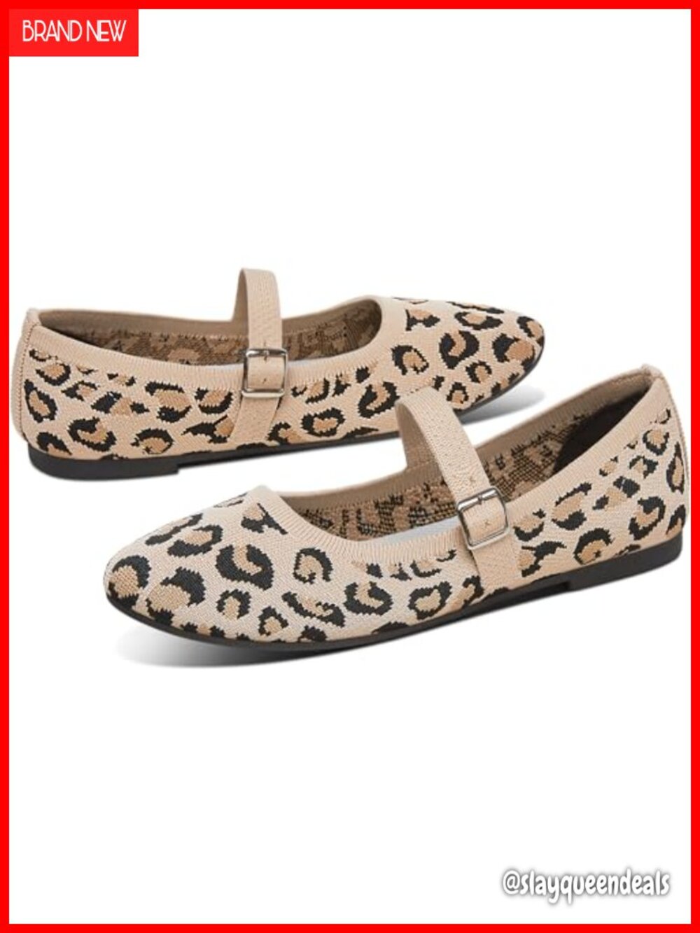 Knit Mary Jane Flats Breathable Mesh Strap Round Toe Washable Ballet Business